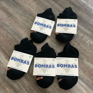 Bombas Youth Ankle Sock XS Black NWT